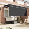 Izvelkams Jumtiņš Antracīts 300 X 200 Cm Audums Vidaxl
