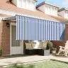 Izvelkams Jumtiņš Zila Un Balta Antracīta 350 X 200 Cm Vidaxl