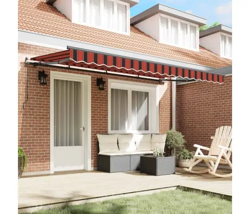 Izvelkams Jumtiņš Dzeltena Un Oranža Un Balta 3.5 X 2 M Vidaxl