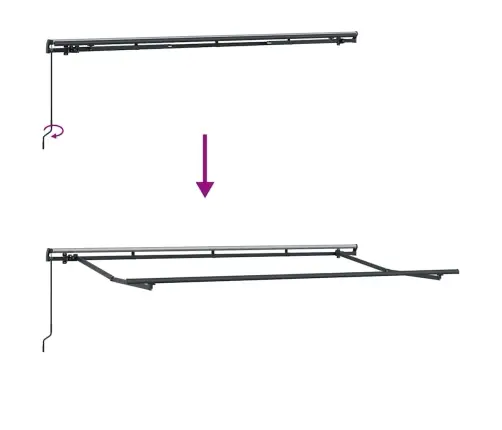 Käigukohandatav Varikatus Oranž 350 X 200 Cm Kangas