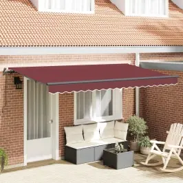 Izvelkams Jumtiņš Burgundija 350 X 200 Cm Audums Vidaxl