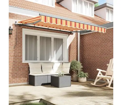 Izvelkams Jumtiņš Dzeltena Un Oranža Un Balta Vidaxl