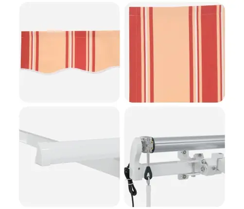 Izvelkams Jumtiņš Dažādās Krāsas Un Dzeltena Un Oranža Un Balta Vidaxl