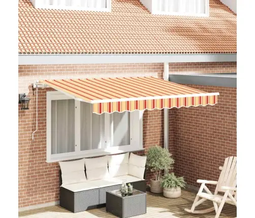 Izvelkams Jumtiņš Dažādās Krāsas Un Dzeltena Un Oranža Un Balta Vidaxl