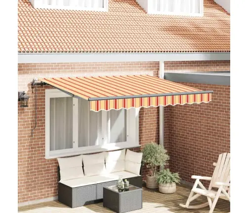 Izvelkams Jumtiņš Dzeltena Un Oranža Un Antracīts Lieli Vidaxl