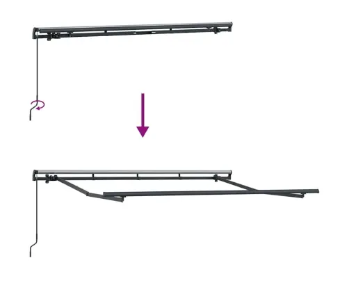Ištraukiama Markizė Įvairiaspalvis 350 X 200 Cm Audinys