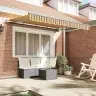 Izvelkams Jumtiņš Dzeltena Un Oranža Un Balta Vidaxl