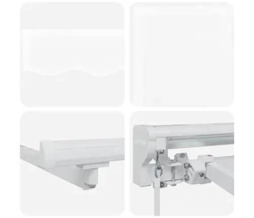 Izvelkams Jumtiņš Balts 350X200 Cm Vidaxl