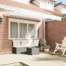 Izvelkams Jumtiņš Balts 350X200 Cm Audums Un Alumīnijs Vidaxl