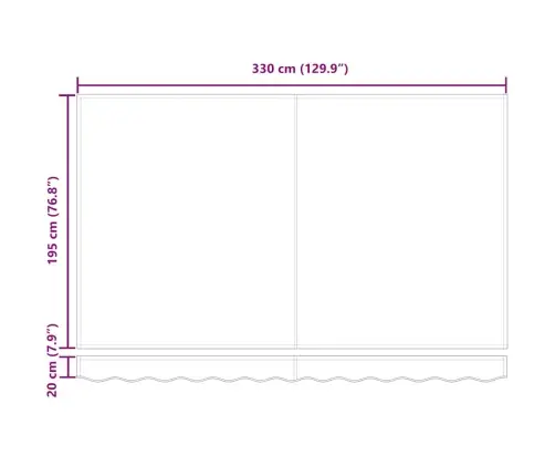 Izvelkams Jumtiņš Sarkana 350X200 Cm Vidaxl