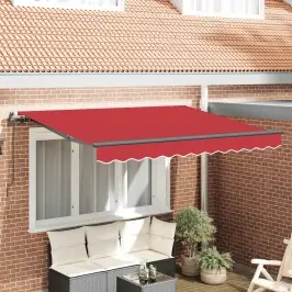 Izvelkams Jumtiņš Sarkana 350 X 200 Cm Audums Vidaxl