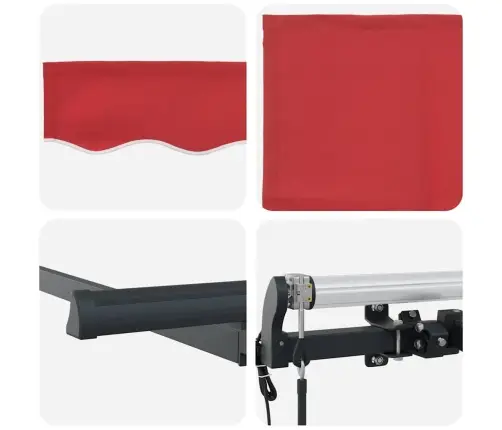 Izvelkams Jumtiņš Sarkans Un Antracīts Vidaxl