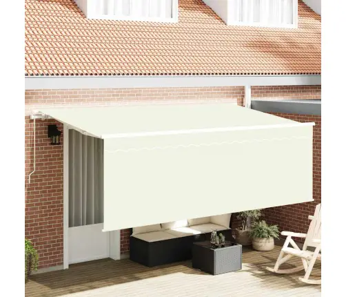 Käigukohandatav Varikatus Cream 400 X 200 Cm