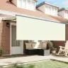 Izvelkams Jumtiņš Krēms Un Antracīts Un Brūns 400 X 200 Cm Vidaxl