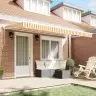 Izvelkams Jumtiņš Dzeltena Un Balta 400X200 Cm Vidaxl