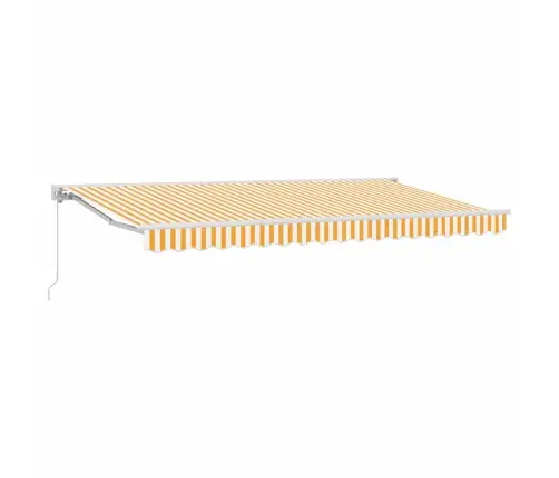 Izvelkams Jumtiņš Dzeltena Un Balta 400X200 Cm Vidaxl