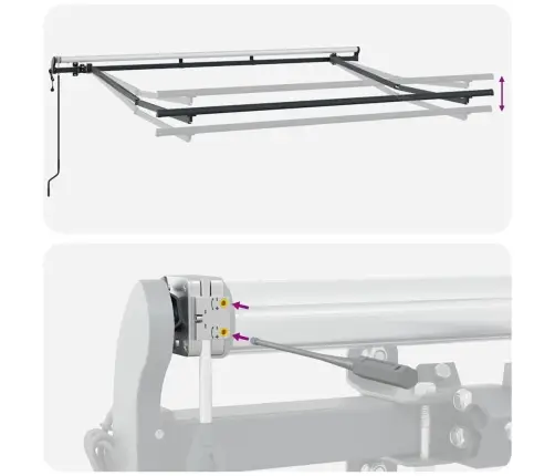 Izvelkams Jumtiņš Dzeltena Un Oranža Un Balta Vidaxl