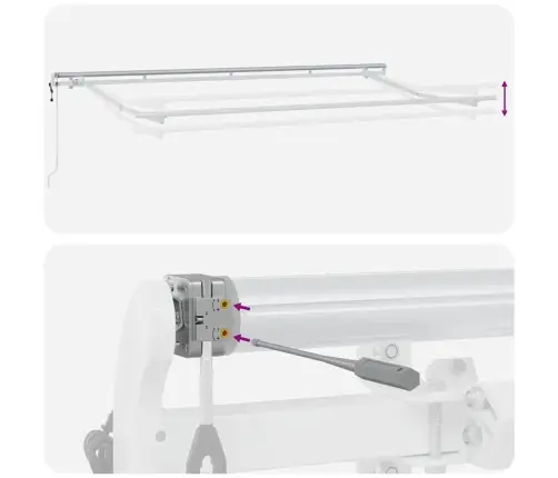 Izvelkams Jumtiņš Burgundijas Sarkans Un Balts Vidaxl