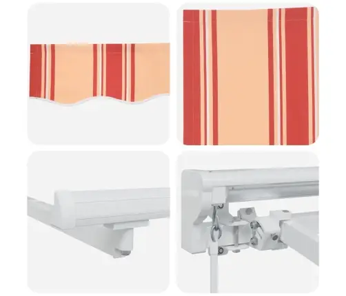 Izvelkams Jumtiņš Jūras Zils 400X200 Cm Audums Un Poliesters Vidaxl