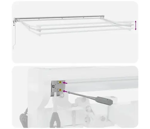 Izvelkams Jumtiņš Balts 400X200 Cm Vidaxl