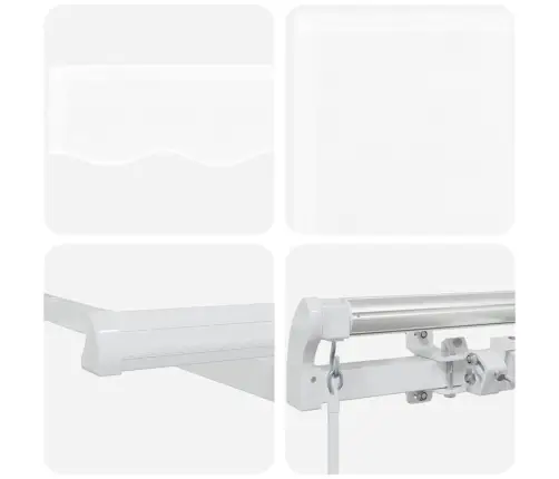 Izvelkams Jumtiņš Balts 400X200 Cm 400 X 200 Cm 4X2 M Vidaxl