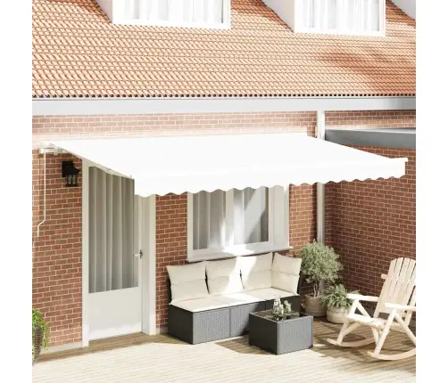 Izvelkams Jumtiņš Balts 400X200 Cm 400 X 200 Cm 4X2 M Vidaxl