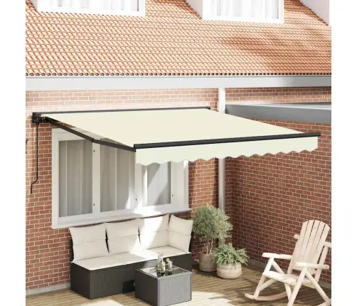 Ištraukiama Markizė Kreminė 300 X 250 Cm Poliesteris Ir Metalas