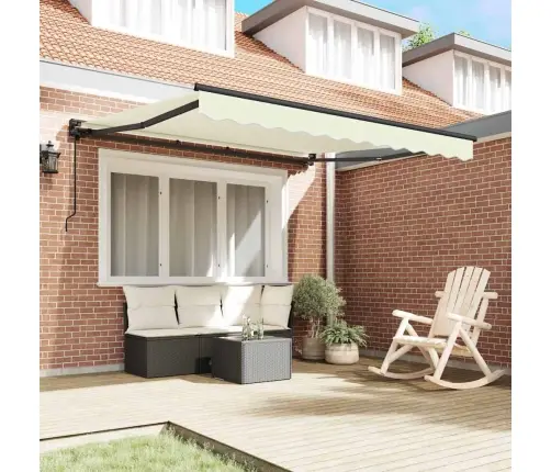 Ištraukiama Markizė Kreminė 300 X 250 Cm Poliesteris Ir Metalas