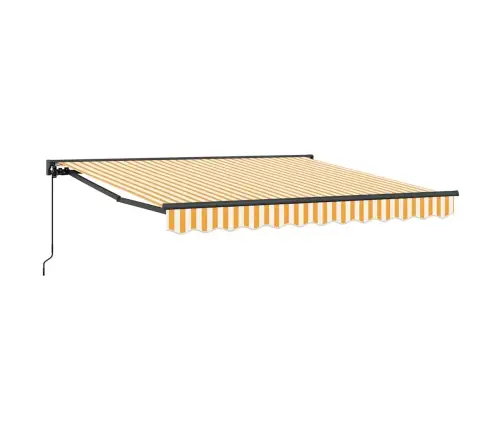 Izvelkams Jumtiņš Dzeltena Un Balta 300X250 Cm Vidaxl