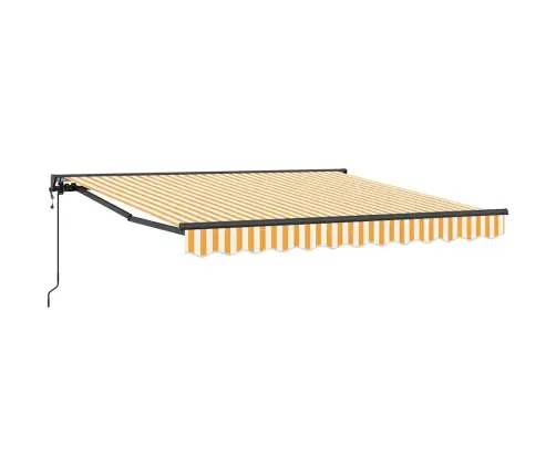 Izvelkams Jumtiņš Dzeltena Un Balta 300X250 Cm Vidaxl