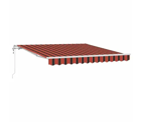 Käigukohandatav Varikatus Oranž Ja Pruun 300 X 250 Cm Kangas