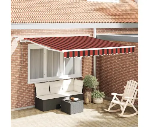Izvelkams Jumtiņš Oranžs Un Brūns 300 X 250 Cm Vidaxl
