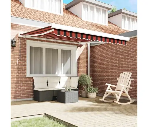 Käigukohandatav Varikatus Punane Ja Must 300 X 250 Cm