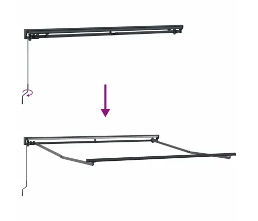 Izvelkams Jumtiņš Burgundijas Sarkanais 300X250 Cm Poliesters Vidaxl