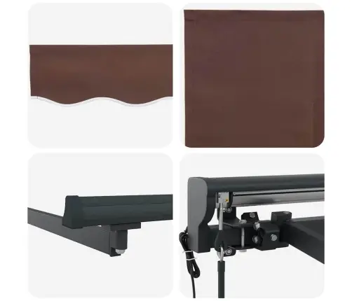 Izvelkams Jumtiņš Brūna 300X250 Cm Vidaxl