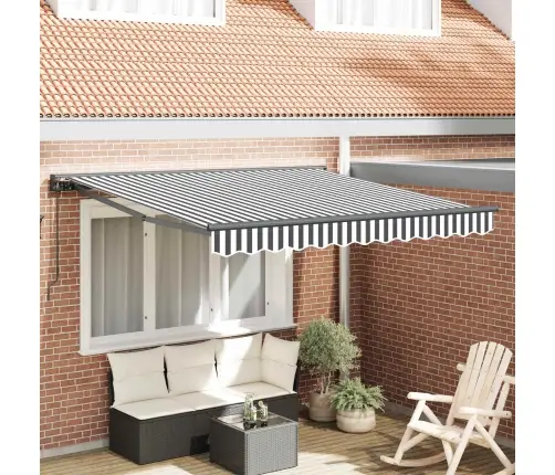 Izvelkams Jumtiņš Antracīts Un Balts 300X250 Cm Vidaxl