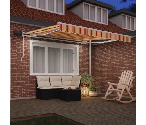 Käigukohandatav Varikatus Kollane Ja Oranž 300 X 250 Cm