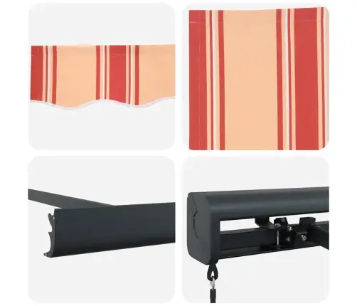 Rokas Iebīdāmā Nojume Dzeltenā Un Oranžā Krāsā 300X250 Cm Vidaxl