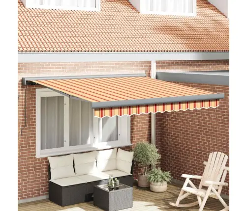 Rokas Iebīdāmā Nojume Dzeltenā Un Oranžā Krāsā 300X250 Cm Vidaxl