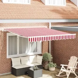 Nolokāms Markīze Sarkana Un Balta 300 X 250 Cm Vidaxl Nolokāms Markīze Sarkana Un Balta 300 X 250 Cm Vidaxl