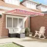 Izvelkams Jumtiņš Sarkana Un Balta 300 X 250 Cm Vidaxl