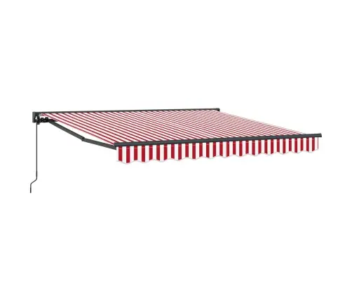 Izvelkams Jumtiņš Sarkans Un Balts Svītrojums 300X250 Cm Vidaxl