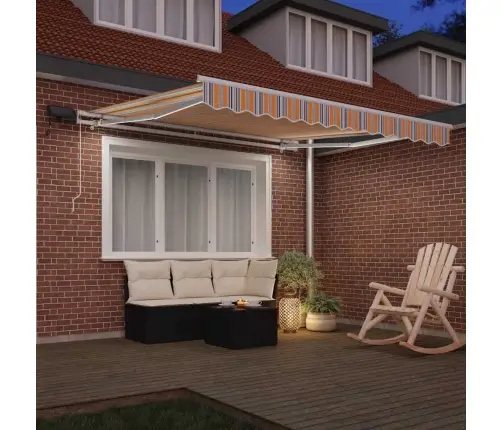 Izvelkams Jumtiņš With Daudzkrāsains 300 X 250 Cm Audums Vidaxl