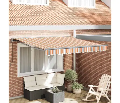 Käigukohandatav Varikatus Sinine Ja Oranž 300 X 250 Cm