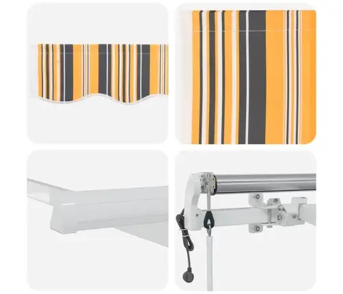 Izvelkams Jumtiņš Daudzkrāsains 300 X 250 Cm Audums Vidaxl