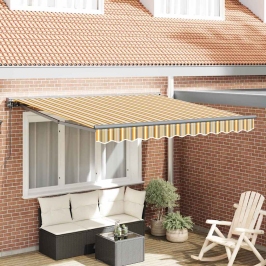 Izvelkams Jumtiņš Daudzkrāsains Svītrains 300X250 Cm Audums Vidaxl