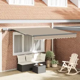 Nolokāms Markīze Bēša 300 X 250 Cm Audums Un Alumīnijs Vidaxl