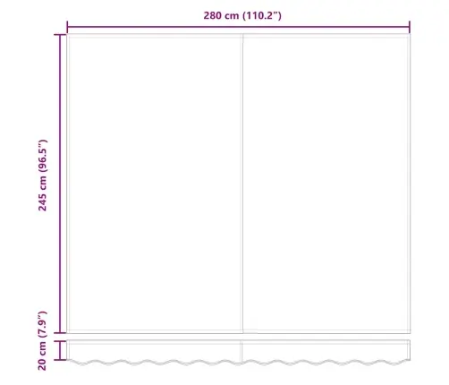 Markīze Bēša 3 X 2,5 M Poliesters Un Metāls Vidaxl