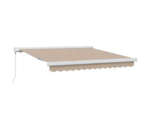Manuāla Iebīdāmā Nojume Bēšā 300X250 Cm Vidaxl