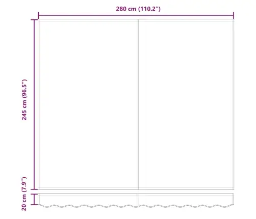 Manuāla Iebīdāmā Nojume Bēšā 300X250 Cm Vidaxl